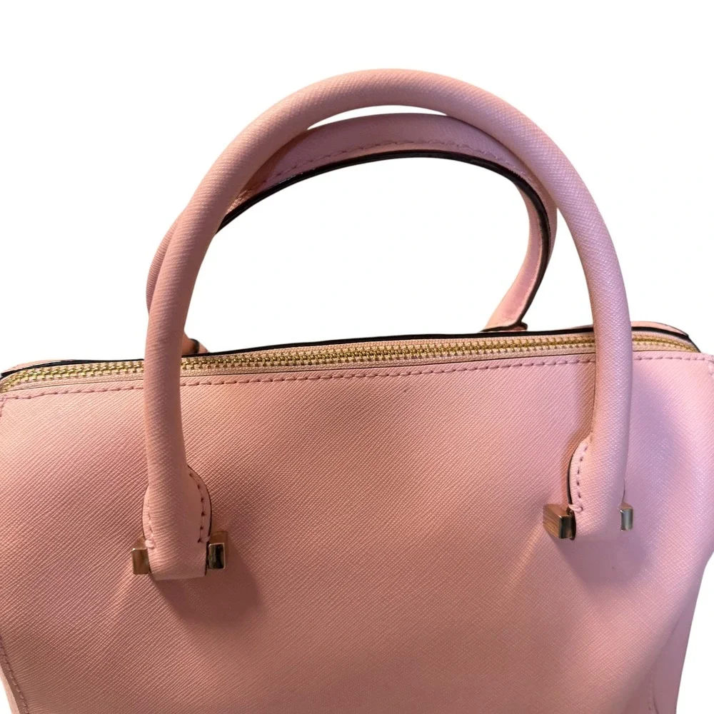 Kate Spade New York Pink Saffiano Leather Satchel Handbag Gold Hardware